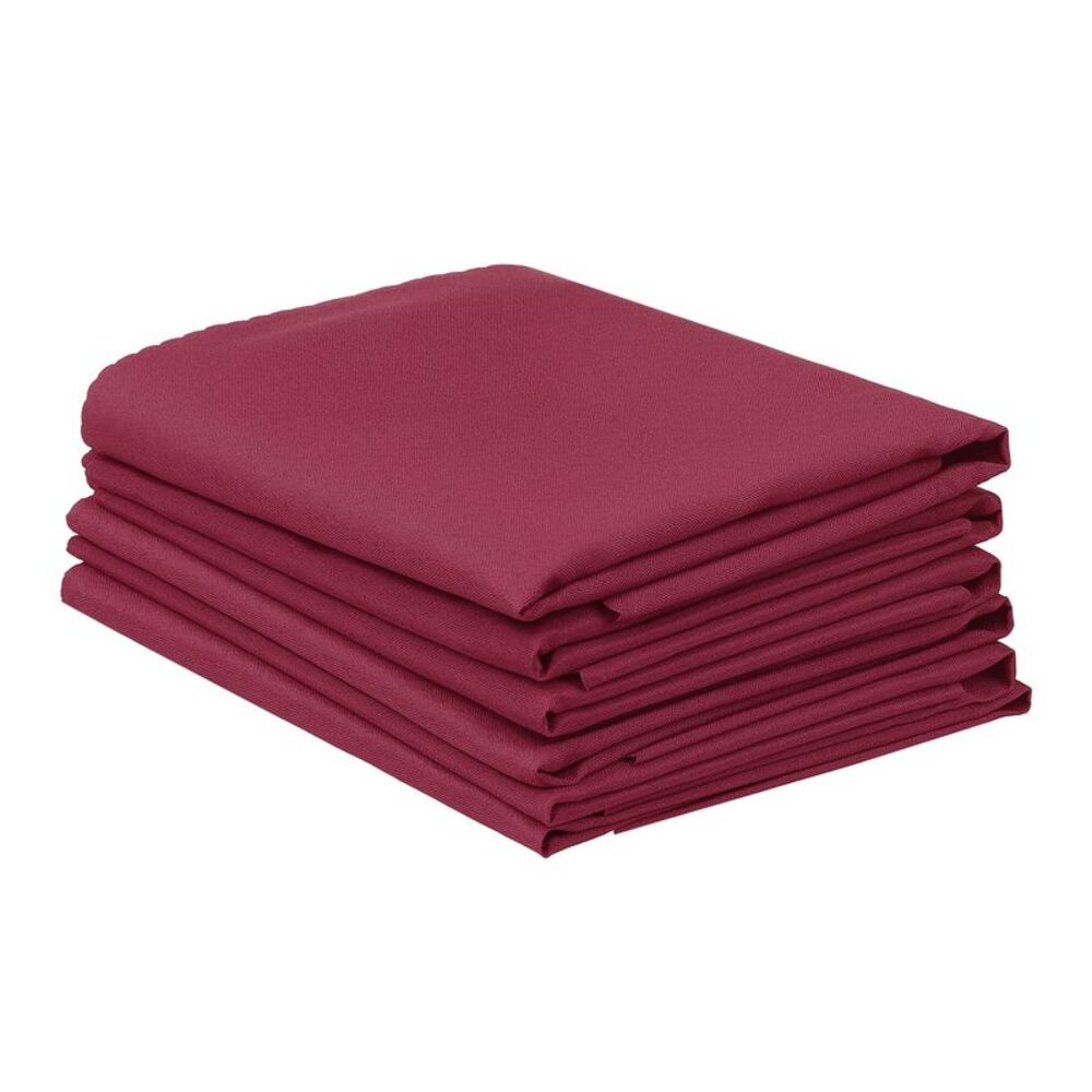 6 Pack Polyester Napkins for Restaurant Dinner Banquet 19x19inch Wine Red